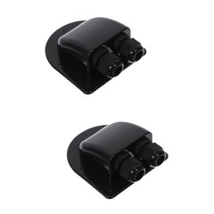 2 Pack Waterproof Wire Pass Through Dual Hole Cable Entry Solar Cover