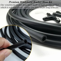 Windshield Washer Hose Kit – Includes 4 Meter Washer Fluid Hose & 12 Pcs Hose Co