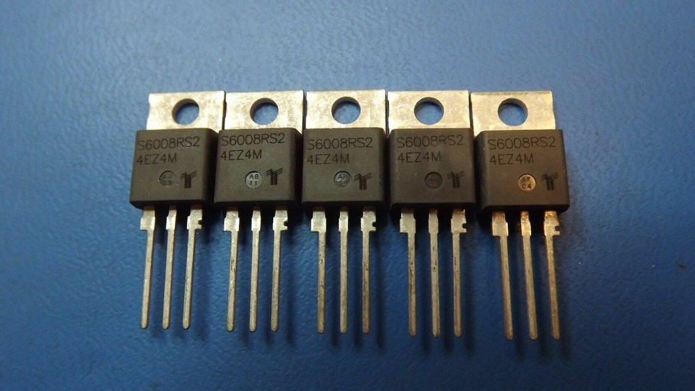(5PCS) S6008RS2 LITTELFUSE/TECCOR 8A, 600V, SCR, TO-220AB