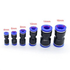 Tube 4-16mm Pneumatic Straight Union Connector Push In Fitting For Air Water