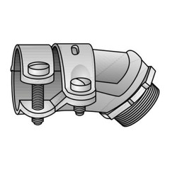 OZ-GEDNEY AC-50, 1/2″, Iron, (2) Screw/Squeeze, 45D, AC/Flex Connector, 1pc