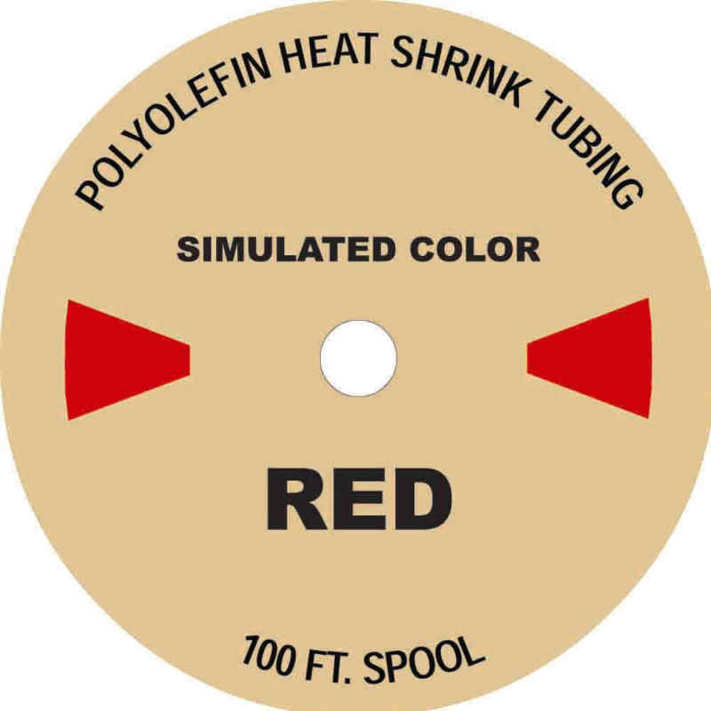 100 FT. RED 5/16″ Polyolefin 2:1 Heat Shrink Tubing