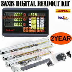 Bridgeport Mill 3Axis Digital Readout +3pc Linear Glass Scale DRO Display Kit