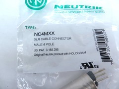 Neutrik NC4MXX 4 Pin Male XLR Cable Connector LOT OF 2