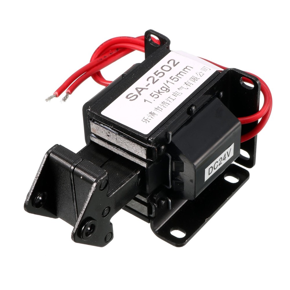 DC24V 15mm 14.7N Push Pull Type Frame DC Solenoid Electromagnet Magnet SA-2502