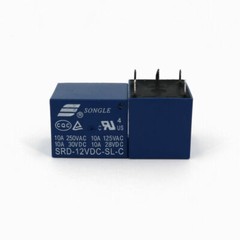 100Pcs DC12V SRD-12VDC-SL-C Blue 5Pin PCB Mount 10A SPDT Mini Power Relay