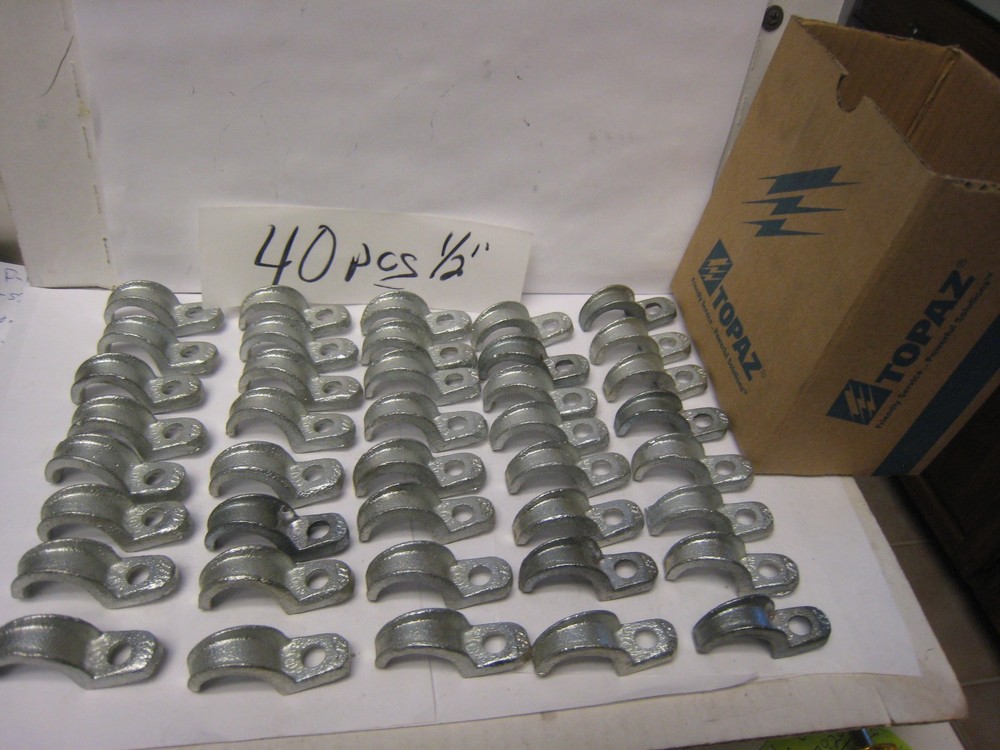 40 yes 40 Topaz 561, 1/2″, 0.31″ Hole, Iron 1-Hole, Snap-On, Rigid Conduit Strap