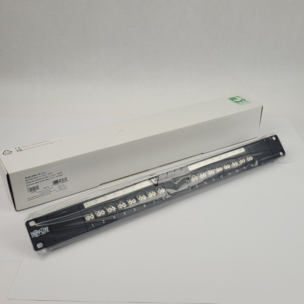Tripp Lite N490-016-LCLC Fiber Patch Panel, 16-Port – NEW