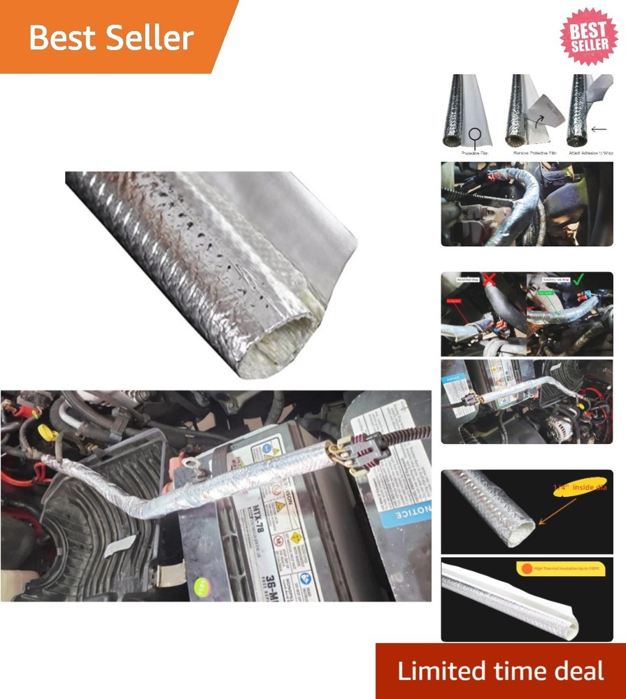 6mm High-Performance Aluminum Heat Shield Sleeving – 39″ for Maximum Protection