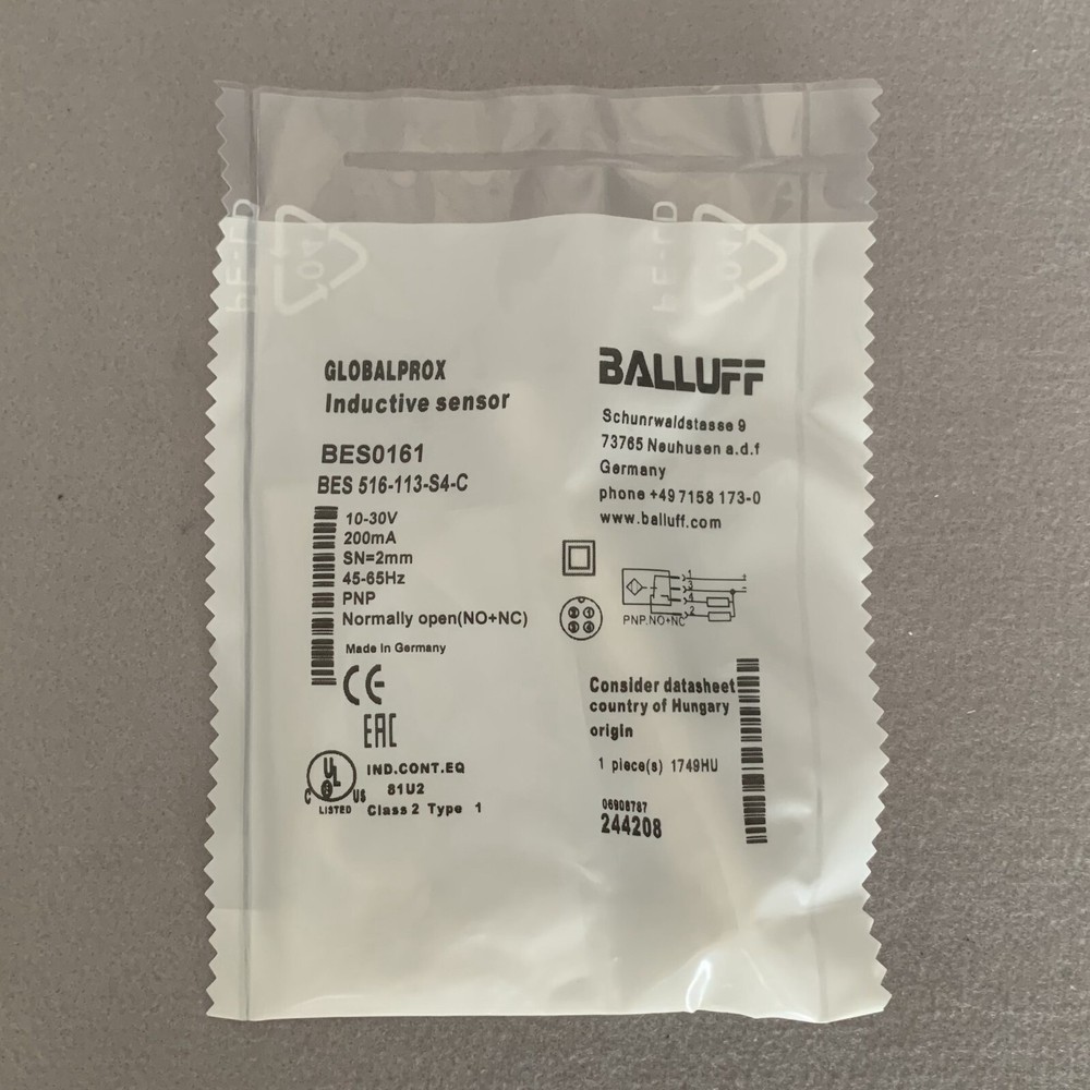1PC New BALLUFF BES 516-113-S4-C Inductive Proximity Sensor One year warranty