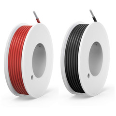 24 Awg Silicone Electrical Wire Cable 2 Colors (30Ft Each) 24 Gauge Hookup Wires