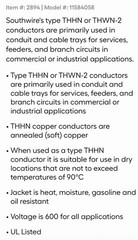 New SOUTHWIRE Building Insulated Wire 14 GA Single Conductor 15 Amp 600 V 500Ft