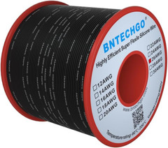 BNTECHGO 26 Gauge Silicone Wire Spool 250 Ft Black Flexible 26 AWG Stranded wire