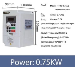 2.2/3/4/7.5KW Frequency Inverter 110V/220V1/3P Input 3P Output VariableFrequency