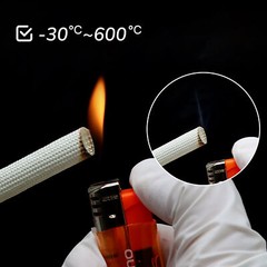 Fibreglass Braided Heat Resistant Sleeving Cable Wire High Temperature 600°C