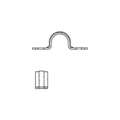 SEPCO 2142S, 1/2″, Steel, 2-Hole Snap-On, EMT Conduit Strap, 1 pc