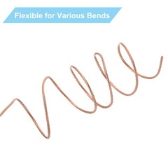 20Pcs 12 Inch Bare Copper Wire-Copper Grounding Lugs Copper Cables with Lug