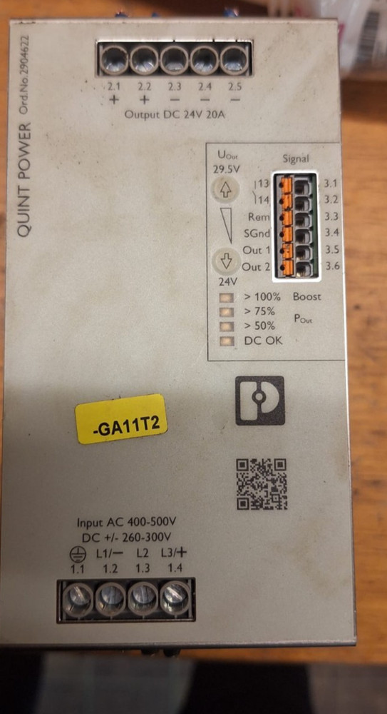 Phoenix Contact QUINT4-PS/3AC/24DC/20 2904622 DIN Rail Power Supply 24V 20A