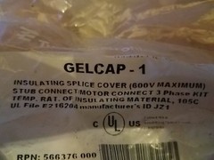Tyco electronics Insulating Splice Cover GELCAP-1 For 600V Cable New In Bag