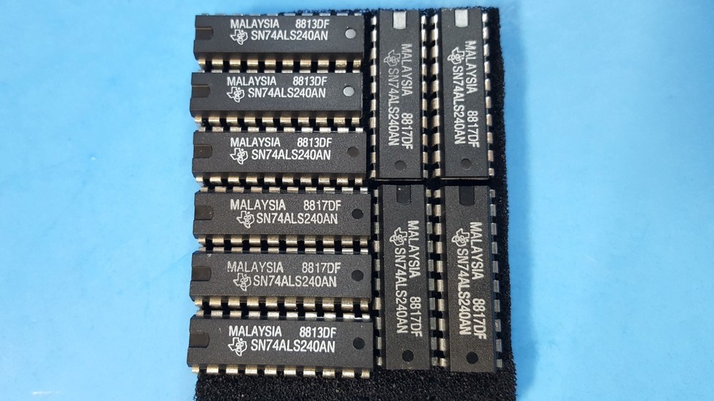 10pcs- IC, SN74ALS240AN, Texas Instruments, 20PIN, 8-Func, 4-BIT