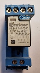 Finder 55.34.9.012.5040 Relay 12 V/DC 7A 4 + Relay Socket #K-450-07
