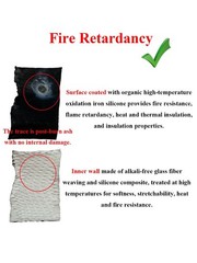 Heat Shielded Fire Sleeve 1.5″ ID Silicone Coated Fiberglass for Hose & Wiring –