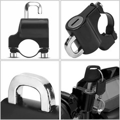 Motorcycle Helmet Lock 22mm-26mm Anti-Theft Metal Lock wi Material Type: Metal