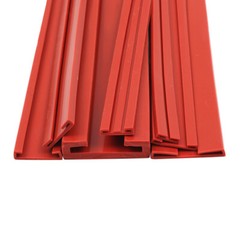 Red Double U-profil Edging Trim Seal Glass Metal Plate P Clip Edge Protection