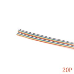 5M 1.27mm 20P DuPont Cable Rainbow Flat Line Wire Soldered Cable Connector Wire