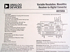 Analog Devices AD2S80AUD Variable Resolution Monolithic Resolver-to-Digital NEW!