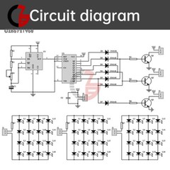 CD4017+NE555 Water Flow Light DIY LED Electronic Kit Soldering Learning Project