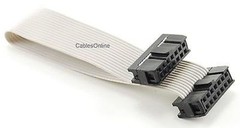 6 inch 14-Pin 2×7-Pin 2.54-Pitch Female 14-Wire IDC Flat Ribbon Cable, FR-1406