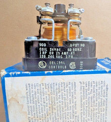 Deltrol Controls 20240-82 Heavy Duty Power Relay 900, 24VAC Coil, DPST, 25A(NEW)