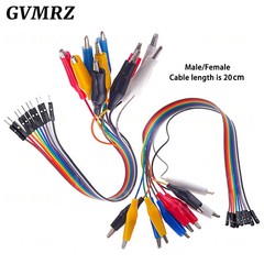 20MM 30MM 10Pin Double End Alligator Clips Crocodile Jumper Wire Test Lead Kit