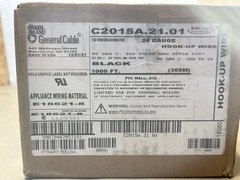 1000ft 24AWG Appliance Hook-Up Wire Cable 7/32 Strands/Conductor – Black