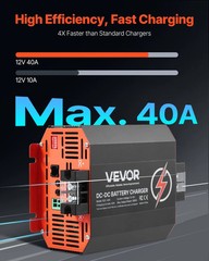 12V 40A DC to DC Battery Charger, 500W, On-Board Battery Charger for Lead-Acid,
