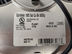 500 Ft. 18/5 Black Solid Copper Direct Burial Sprinkler Wire, Southwire 49275145