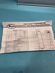 DWYER VFA-5-SSV VISI-FLOAT FLOW METER, 167704