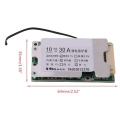 10S 36V 30A Li-ion Lithium 18650 Battery BMS PCB Power Protection with Balance