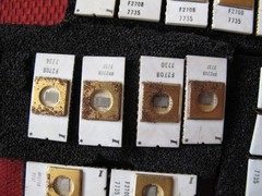 vintage INTEL 2708 White Ceramic Gold Cap Lot of 19 EPROM Chips