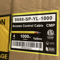 9888-SP-YL-1000 Access Control Cable 4 Pair 1000ft