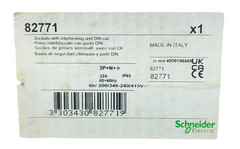 SCHNEIDER ELECTRIC 82771 INTERLOCKED SOCKET 32A 5P 415V IP65 WITH DIN RAIL