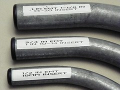 Plastic Plug caps the open end of EMT Tube/AKA Thin wall Electrical Conduit