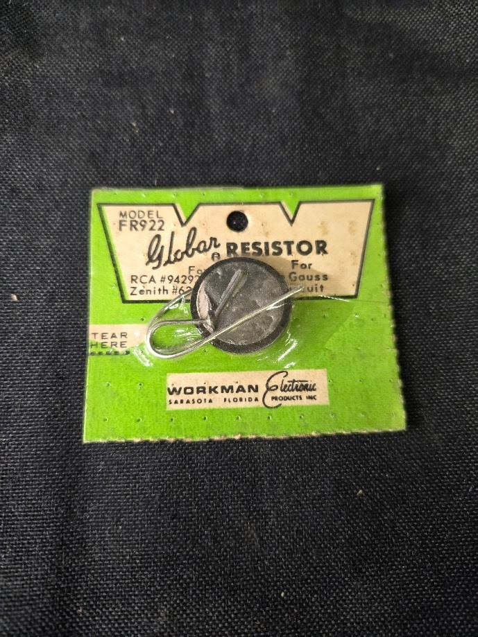 workman electronics globar resistor model fr922