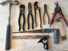 assorted electricians various tools