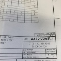 Commercial Work Light Assembly model # AAA25580BJ Otis Yellow W Paperwork
