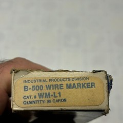 PACK OF 25 BRADY B-500 WIRE MARKER WM-L1 25 CARDS INDUSTRALPRODUCTS ⭐