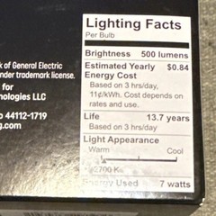 LED Floodlight Bulb, Soft White, 500 Lumens, 7 Watt – 38439