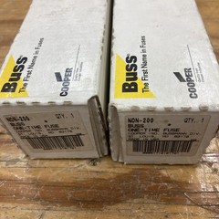 Lot Of 2 Bussmann NON-200 Class H 200A 250V One-Time Buss Fuse