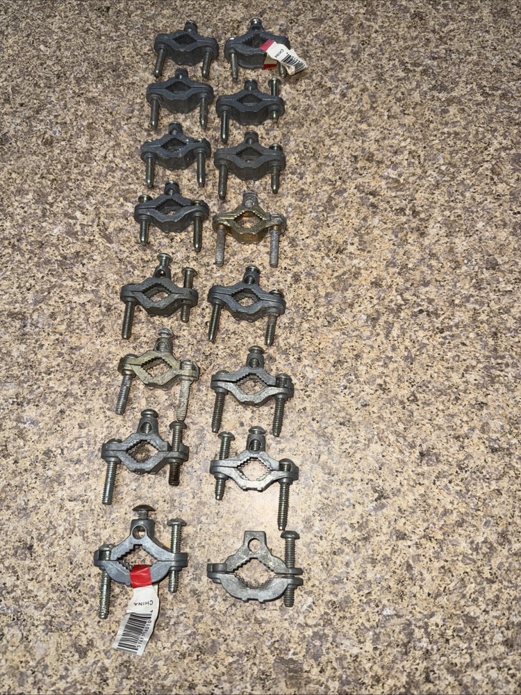 NEW LOT 16 HALEX 16010B 1/2″ TO 1″ ZINC GROUND ROD Tubing CLAMPS 6103204